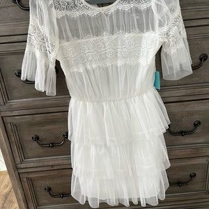 White tulle dress